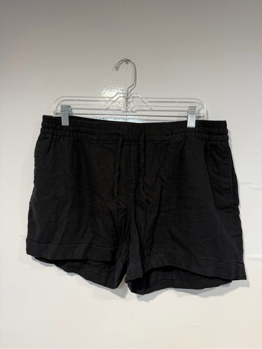 Black Women's Drawstring‎ Lounge Cotton Shorts